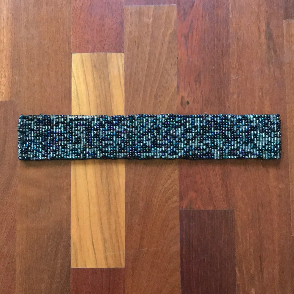 Multicolored Beaded Elastic Belt, 28.5 in.